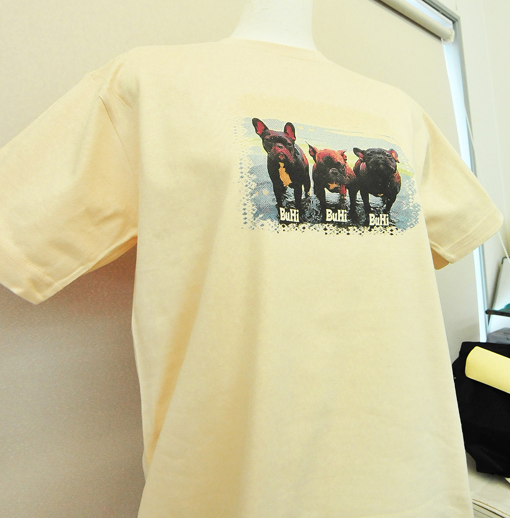 Tシャツへの小さめ画像プリント